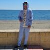 Seersucker Style Hoodie and Pants